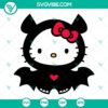 Cute Hello Kitty Bat Halloween SVG file with festive design, perfect for Halloween crafting projects.