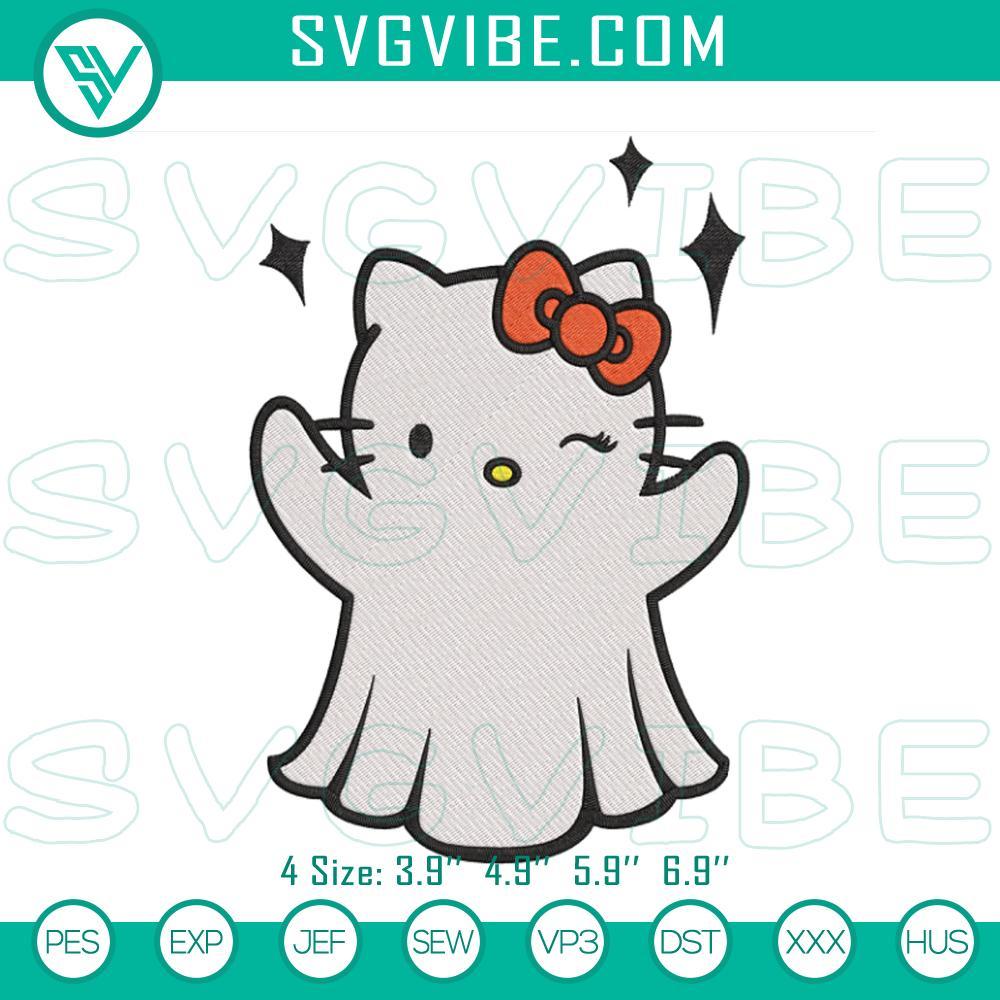Hello Kitty Boo Ghost Halloween Embroidery Designs Hello Kitty Boo Ghost Halloween Embroidery Designs, Scary Sanrio Patterns - Instant Download, perfect for Halloween crafts and projects.