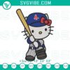 Hello Kitty Boston Red Sox embroidery designs featuring MLB Red Sox kitty pattern, perfect for fans of the team.