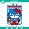 Hello Kitty Captain America SVG file with PNG, DXF, EPS formats. Cute fusion design for crafting projects.