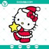 Hello Kitty Christmas and Santa Claus SVG and PNG files for festive projects. Perfect for holiday crafts and decorations.