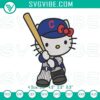 Hello Kitty Cleveland Guardians MLB embroidery designs featuring cute Kitty pattern, perfect for baseball fans.