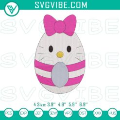Hello Kitty Easter Eggs Embroidery File, Festive Hello Kitty Design