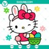 Adorable Hello Kitty Easter Bunny SVG, perfect for Easter projects. Happy Easter Day theme design.