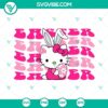 Hello Kitty Easter and Easter Bunny Cat SVG images for download, featuring cute Kawaii designs. Perfect for a happy Easter project.
