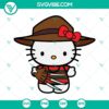 Hello Kitty Freddy Krueger SVG Images Bundle featuring cute Hello Kitty horror designs, perfect for Halloween and horror fans.