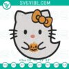 Hello Kitty Ghost Halloween embroidery designs, cute and spooky for instant download. Ideal for Halloween crafts and decorations.