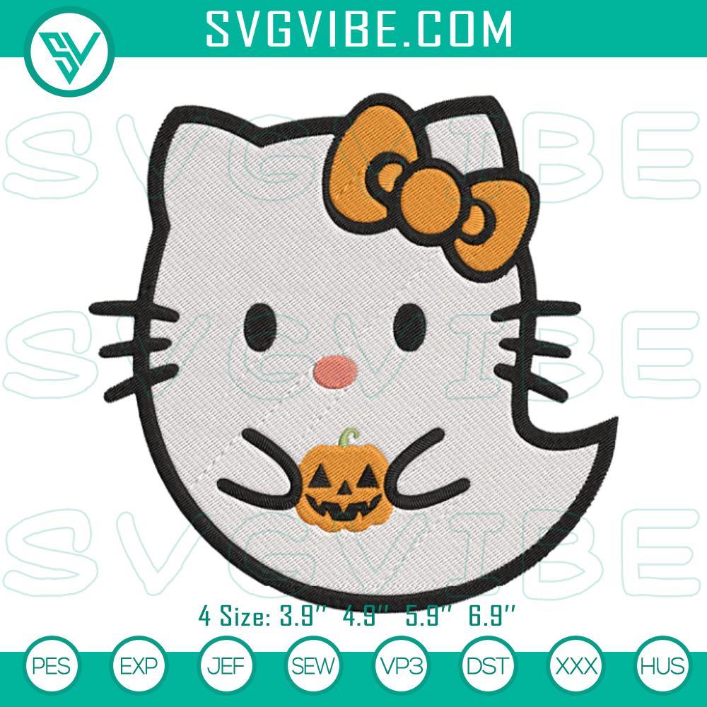 Hello Kitty Ghost Halloween Embroidery Designs Hello Kitty Ghost Halloween embroidery designs, cute and spooky for instant download. Ideal for Halloween crafts and decorations.