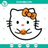 Cute Hello Kitty Ghost and Pumpkin Halloween SVG images for spooky celebrations.