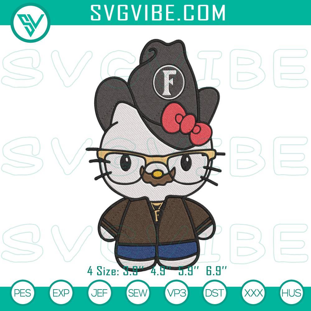 Hello Kitty Grupo Frontera Embroidery Design, Un x100to Embroidery File Hello Kitty Grupo Frontera embroidery design featuring a music pattern, perfect for crafting projects.