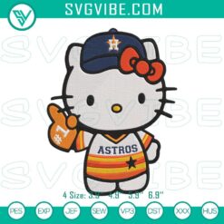 Hello Kitty Houston Astros embroidery design - download for baseball fans.