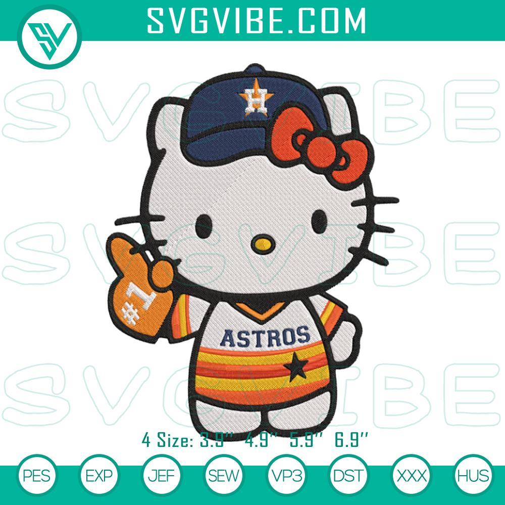 Hello Kitty Houston Astros Embroidery Design Files Hello Kitty Houston Astros embroidery design - download for baseball fans.