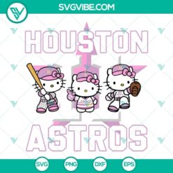 Hello Kitty Houston Astros Pink logo SVG PNG DXF EPS files, perfect for fans!
