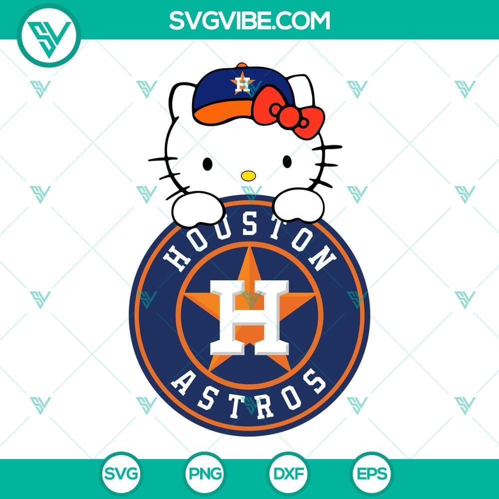 Hello Kitty Houston Astros SVG File PNG DXF EPS Vector Clipart Hello Kitty Houston Astros SVG file with PNG, DXF, and EPS formats. Vector clipart perfect for Astros fans and craft projects.
