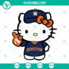 Hello Kitty Houston Astros SVG with PNG, EPS, and DXF files for Cricut cutting machines, featuring baseball team logo and adorable kitty.