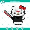 Hello Kitty Jason Voorhees SVG Download Bundle featuring cute Hello Kitty character dressed as iconic horror movie villain.