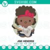 Hello Kitty Jimi Hendrix embroidery file showcasing a music-themed design, perfect for crafting projects and fans of both characters.