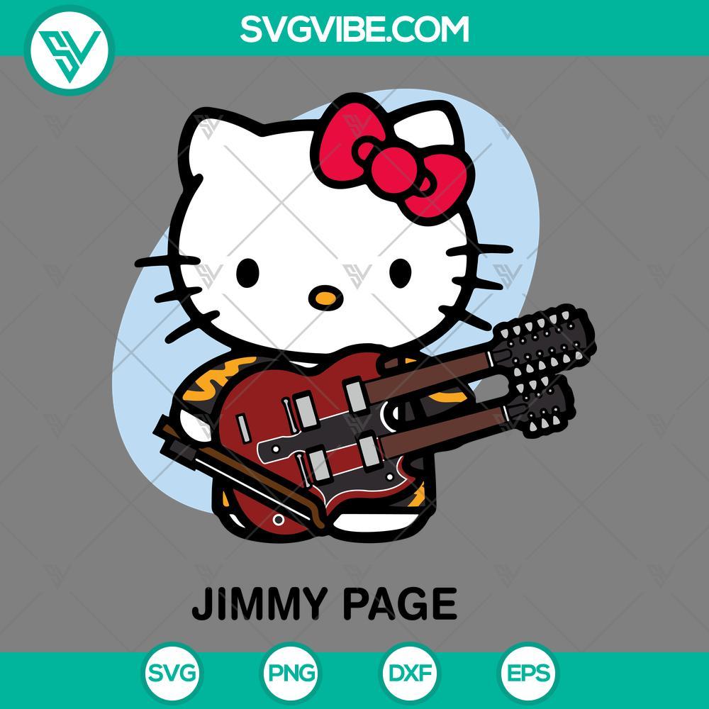 Hello Kitty Jimmy Page SVG, Jimmy Page Led Zeppelin SVG PNG EPS DXF File Hello Kitty meets Jimmy Page in this Led Zeppelin inspired SVG image file featuring PNG, EPS, and DXF formats. Great for music fans!