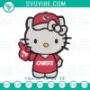 Hello Kitty Kansas City Chiefs embroidery designs, NFL team file with cute and sporty elements for stylish crafting projects.