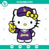 Hello Kitty Lakers SVG - Cute Hello Kitty dressed in Los Angeles Lakers attire. Perfect for Lakers fans.