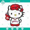 Hello Kitty Los Angeles Angels SVG design, cute Kawaii Kitty Cat Angels, perfect for craft projects.