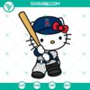 Hello Kitty Los Angeles Angels SVG file for crafting, PNG DXF EPS format. Cute Hello Kitty dressed as an Angels baseball player.