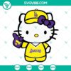 Hello Kitty Los Angeles Lakers Basketball SVG File featuring a Kitty Cat Lakers design, perfect for basketball and Hello Kitty fans.