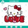 Hello Kitty Love SVG file with cute Valentine's Day images in PNG and DXF format for crafting projects.
