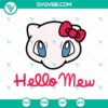 Hello Kitty Mew and Mewtwo Pokemon SVG design file with PNG, EPS, DXF formats for digital crafting projects.