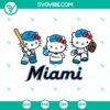 Hello Kitty Miami Marlins baseball SVG files with PNG, DXF, and EPS formats for download.