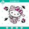 Hello Kitty Mummy SVG files, Halloween Kawaii design - Download PNG, DXF, EPS files for crafting projects.