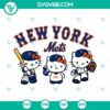 Hello Kitty New York Mets baseball SVG design for download featuring PNG, DXF, and EPS file formats.