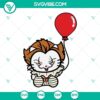 Hello Kitty Pennywise SVG files for Halloween featuring a spooky twist on the iconic character. Perfect for Halloween crafts and decor.