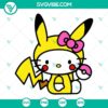 Hello Kitty Pikachu Pokemon SVG file with Hello Kitty design, available for instant download in PNG, DXF, and EPS formats.