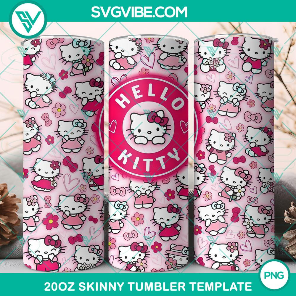 Hello Kitty Pink Pattern 20oz Tumbler Wrap PNG File Hello Kitty pink pattern 20oz tumbler wrap PNG file, cute design for DIY crafts and personalized products.
