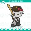 Hello Kitty Pittsburgh Pirates embroidery designs, featuring MLB Pirates Kitty pattern in black and gold colors.