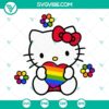 Hello Kitty Pride Heart SVG: LGBT Pride themed Kitty Cat design in SVG, PNG, DXF, EPS formats for digital use.
