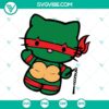 Hello Kitty Raphael SVG Download featuring Teenage Mutant Ninja Turtles SVG Files in PNG and DXF formats for crafts and projects.
