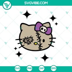 Hello Kitty Trick ‘r Treat Halloween SVG images for download, featuring Sam from the movie. Perfect for Halloween crafts.