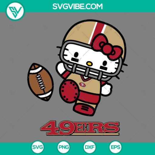 Hello Kitty San Francisco 49ers logo in SVG, PNG, EPS, and DXF formats for download.