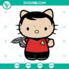 Hello Kitty Scotty and Star Trek Turtles SVG images in PNG, DXF, and EPS formats for download.
