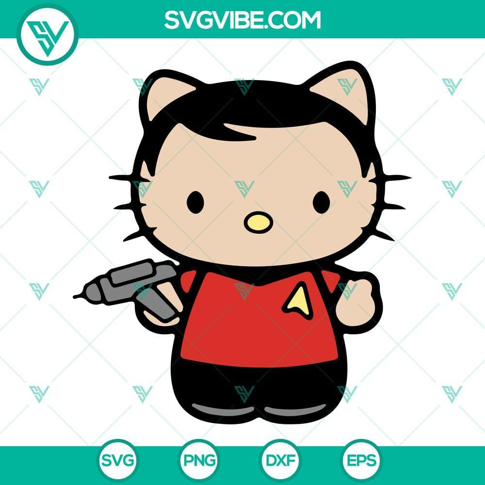 Hello Kitty Scotty SVG, Star Trek Turtles SVG PNG DXF EPS Hello Kitty Scotty and Star Trek Turtles SVG images in PNG, DXF, and EPS formats for download.
