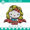 Hello Kitty Super Girl Embroidery Designs, multi-format instant superhero design for crafts and clothing.