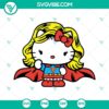 Hello Kitty Super Girl graphic for Cricut, in SVG, PNG, DXF, and EPS formats. Perfect for crafting projects and DIY decorations.
