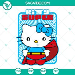 Hello Kitty Super Man SVG Download, Hello Kitty SVG Download PNG DXF EPS
