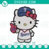 Hello Kitty Texas Rangers embroidery designs, ideal for cute baseball fan projects.