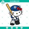 Hello Kitty Toronto Blue Jays logo SVG images with Kitty Jays design in PNG, DXF, and EPS formats, perfect for crafting projects.