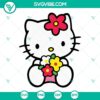 Hello Kitty with Flowers SVG file, perfect for spring crafts. Download PNG, DXF, and EPS formats for DIY projects.