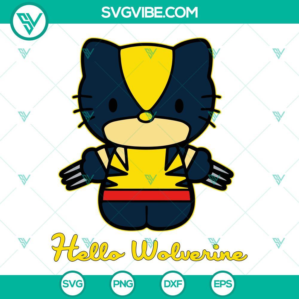 Hello Kitty Wolverine SVG PNG DXF EPS Cut Files Hello Kitty Wolverine themed SVG, PNG, DXF, and EPS cut files for download. Ideal for crafting projects and fans.