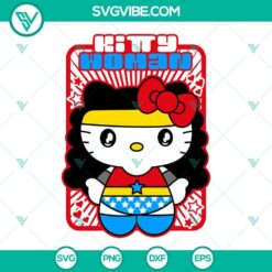 Hello Kitty Wonder Woman SVG Images, Hello Kitty SVG Images PNG DXF EPS